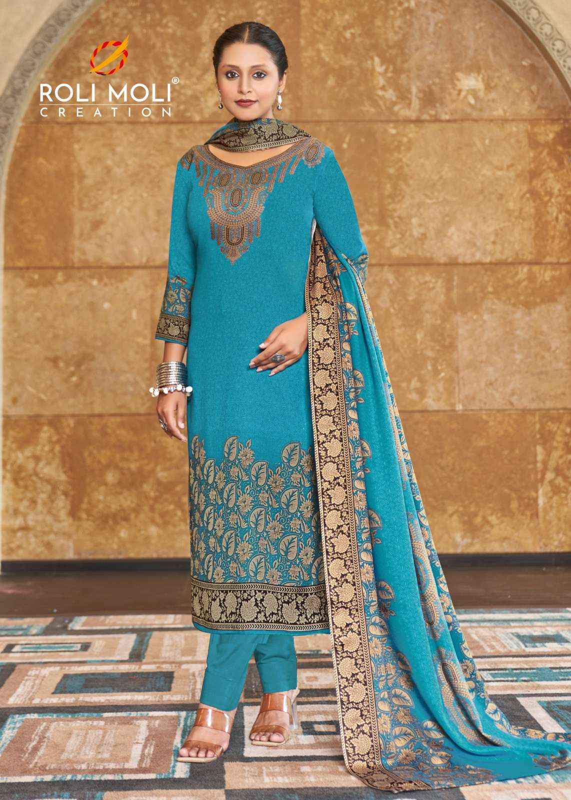 Roli Moli Faiza Pashmina Dress Material 8 pcs Catalogue