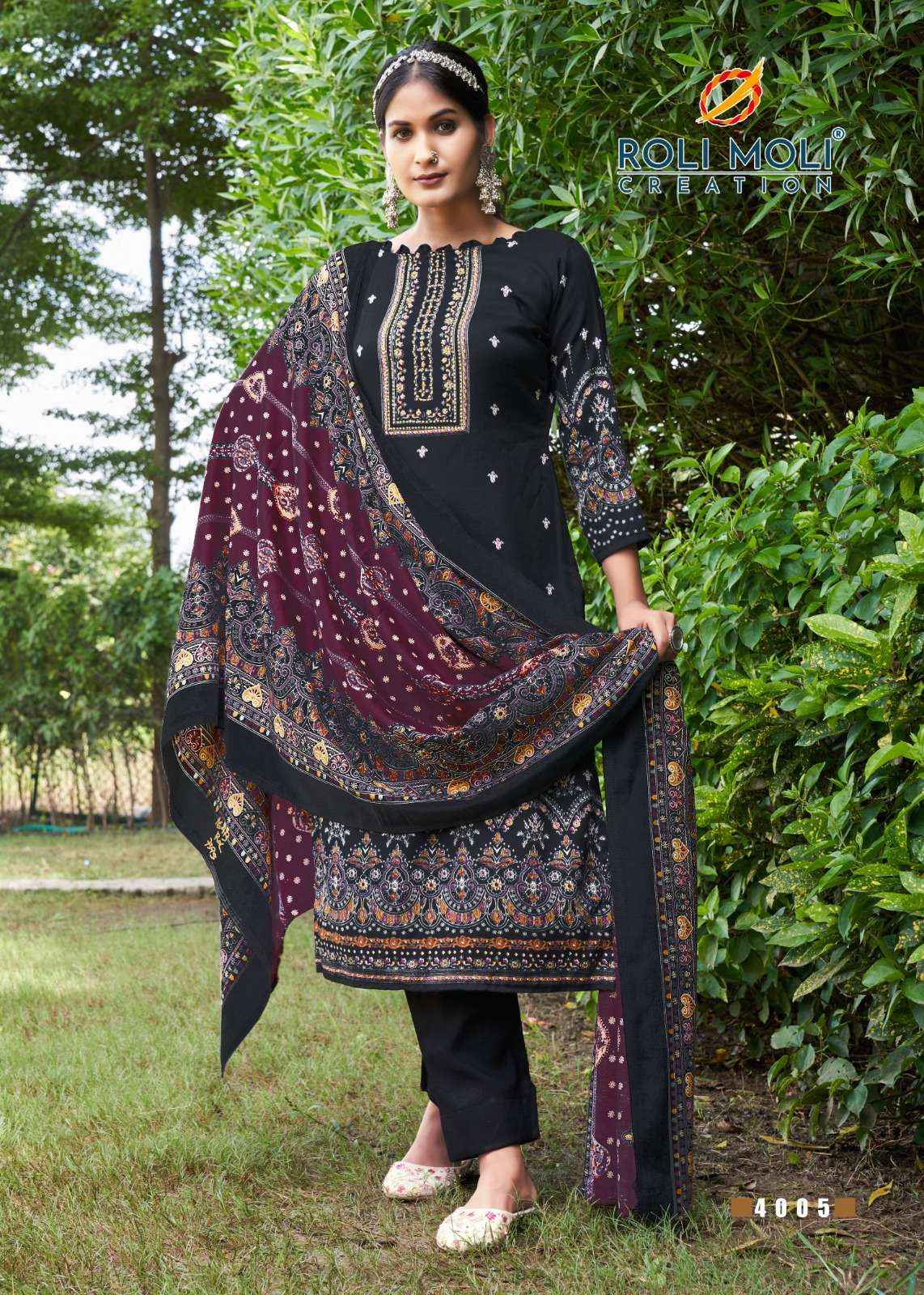 Roli Moli Fitoor Pashmina Dress Material 8 pcs Catalogue