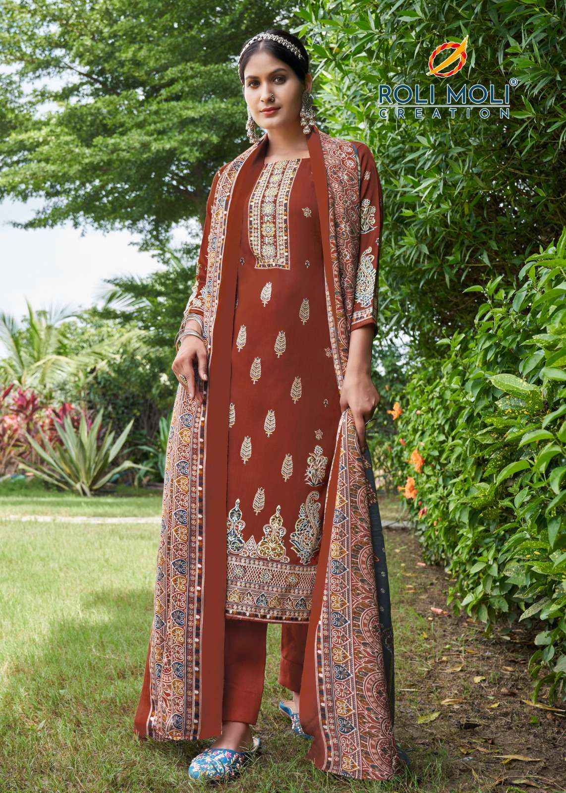 Roli Moli Fitoor Pashmina Dress Material 8 pcs Catalogue