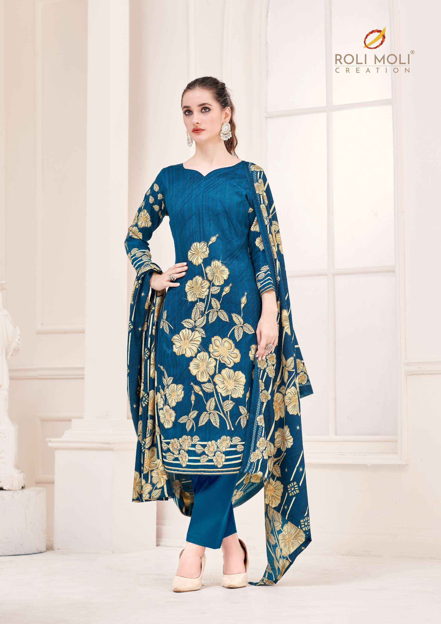 Roli Moli Nusrat Pashmina Dress Material 8 pcs Catalogue