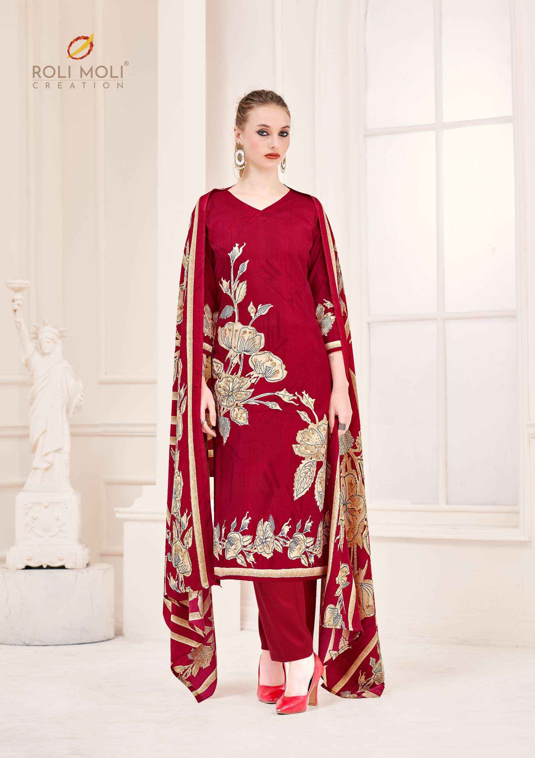 Roli Moli Nusrat Pashmina Dress Material 8 pcs Catalogue