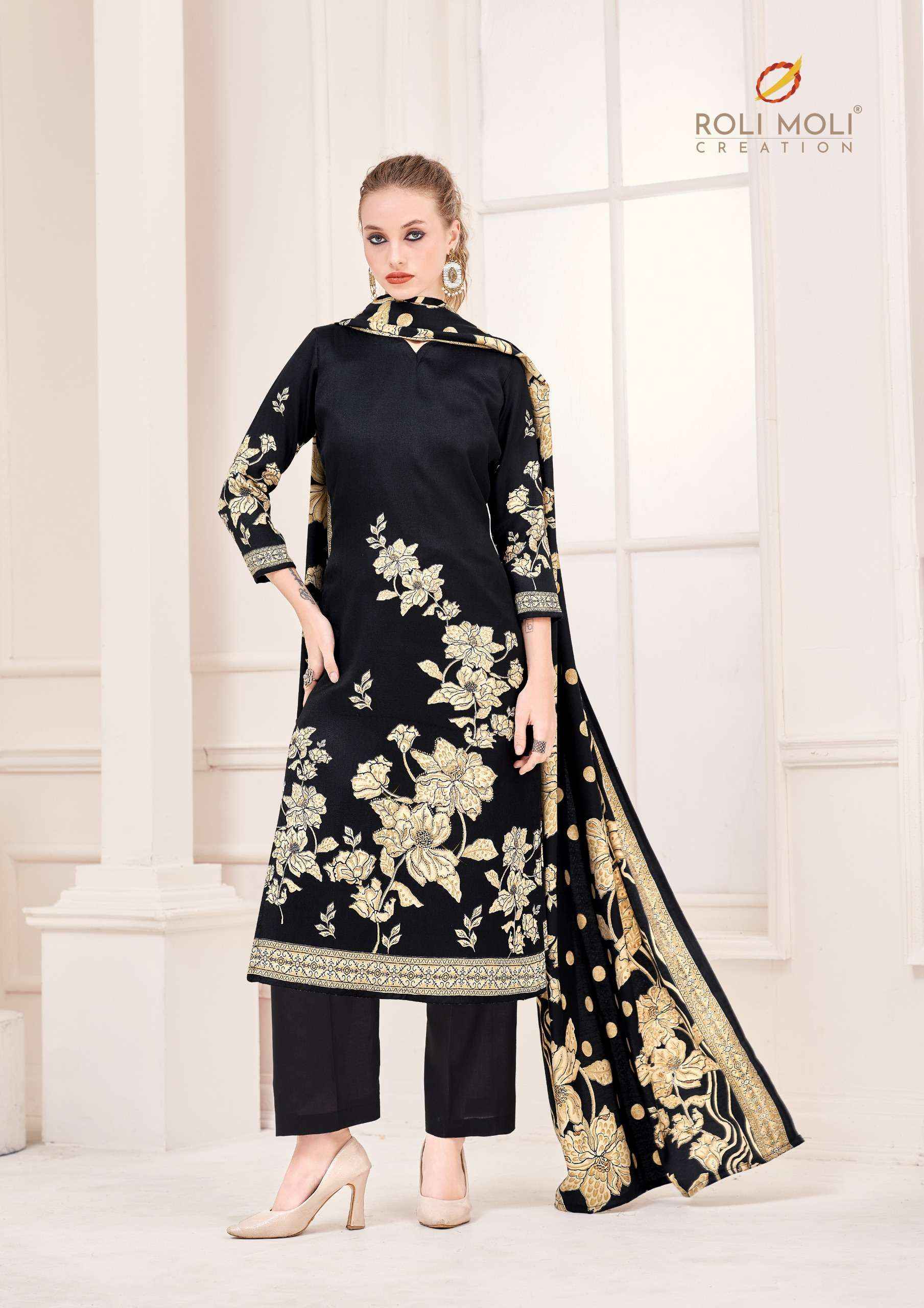 Roli Moli Nusrat Pashmina Dress Material 8 pcs Catalogue