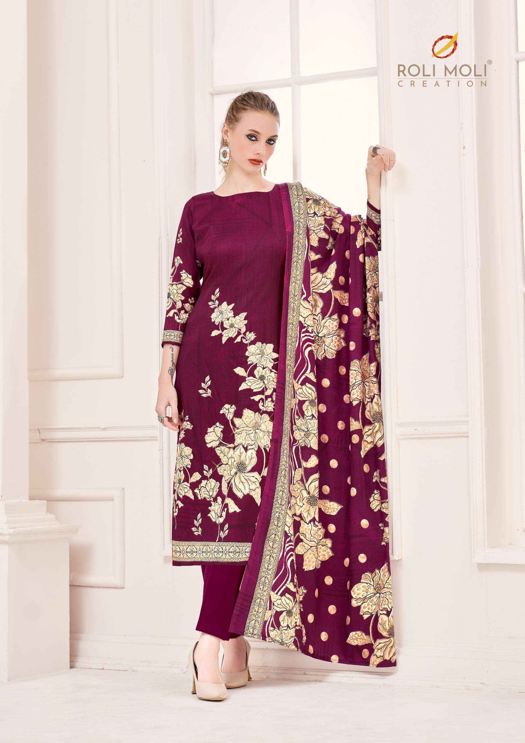 Roli Moli Nusrat Pashmina Dress Material 8 pcs Catalogue
