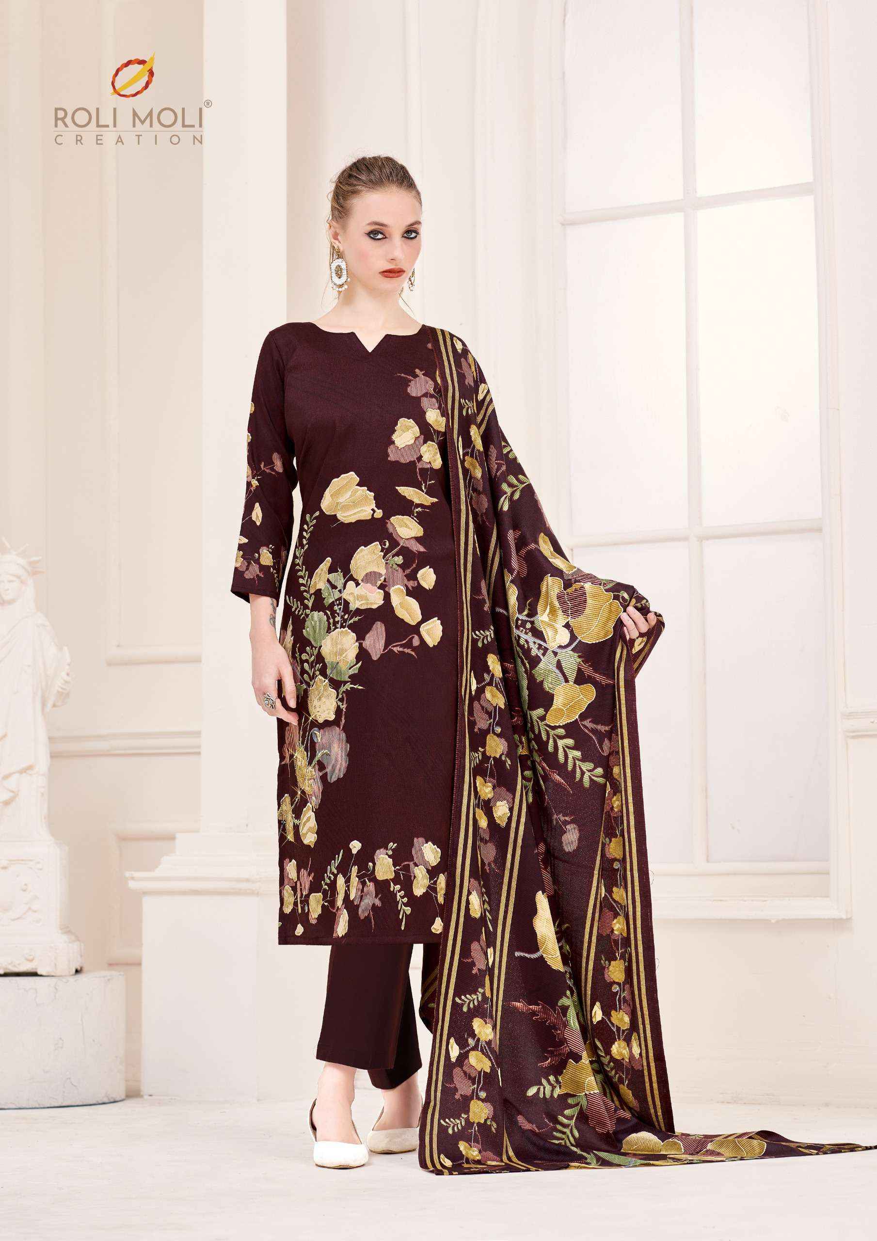 Roli Moli Nusrat Pashmina Dress Material 8 pcs Catalogue