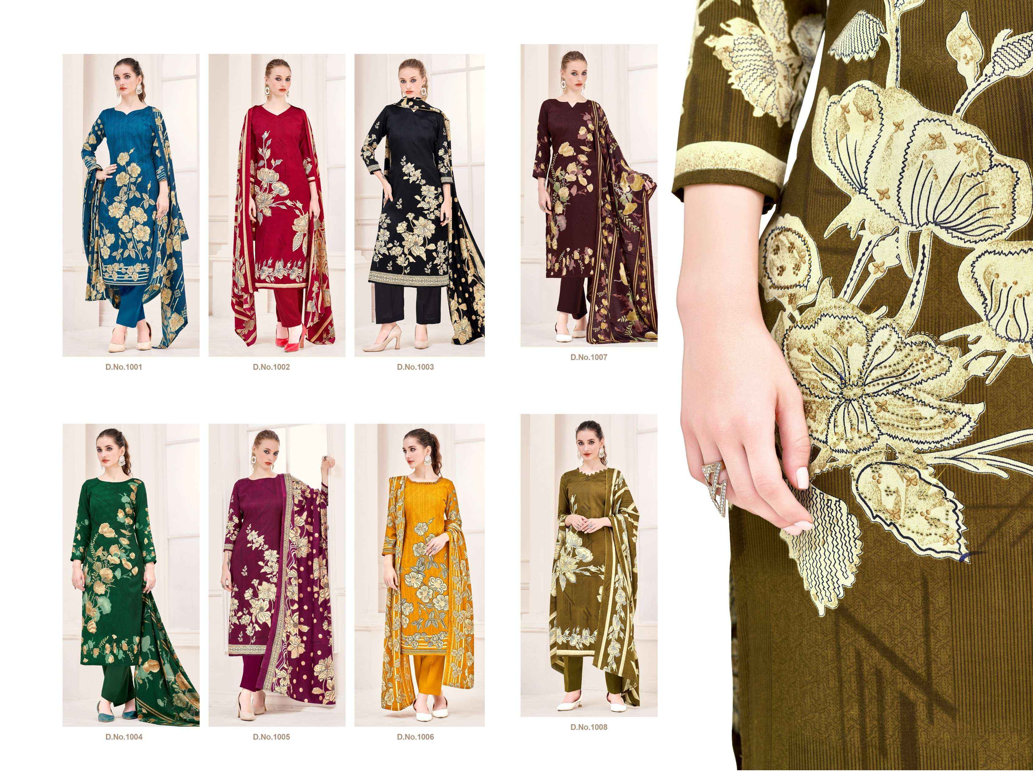 Roli Moli Nusrat Pashmina Dress Material 8 pcs Catalogue