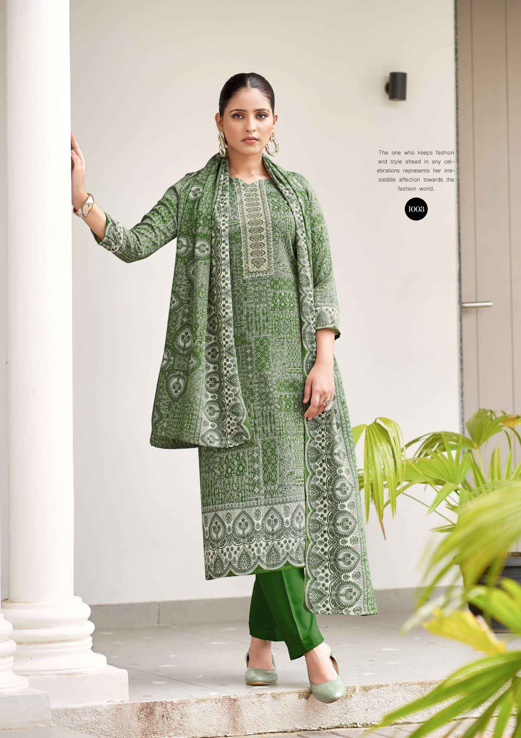 Roli Moli Rangat Pashmina Dress Material 8 pcs Catalogue