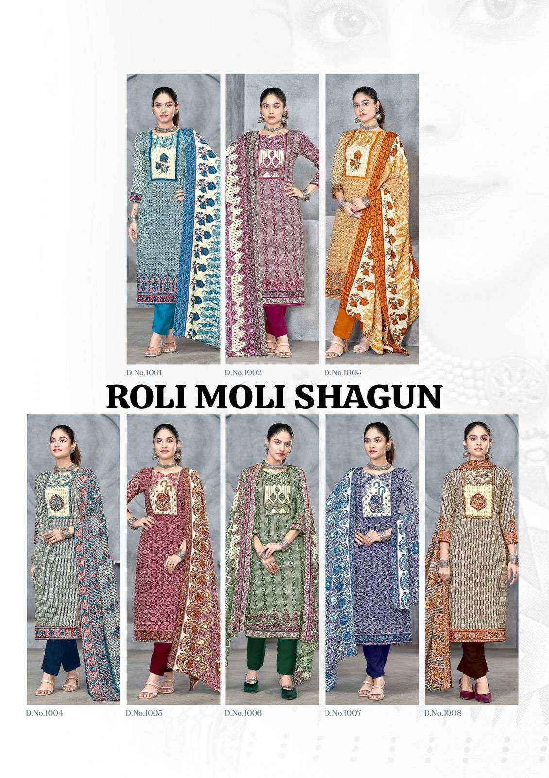 Roli Moli Shagun Pashmina Dress Material 8 pcs Catalogue