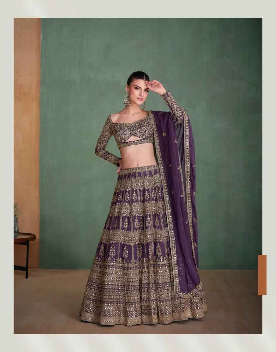 Sayuri Designer Amarpali Georgette lehenga Choli 3 pcs Catalogue