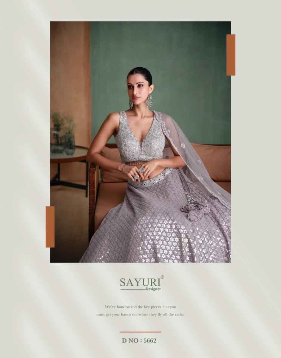 Sayuri Designer Amarpali Georgette lehenga Choli 3 pcs Catalogue