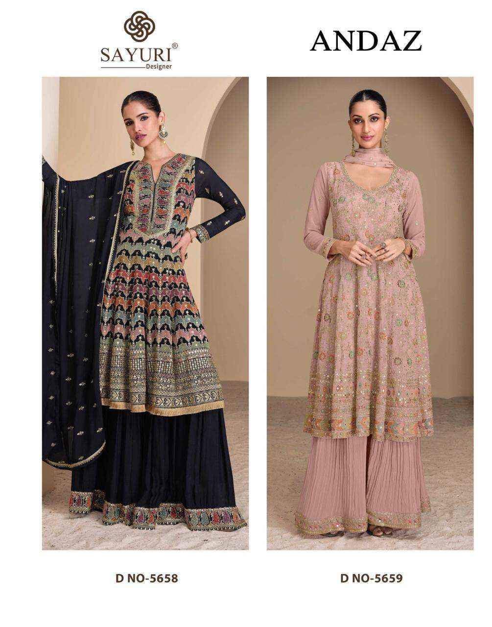 Sayuri Designer Andaz Readymade Georgette Dress 2 pcs Catalogue