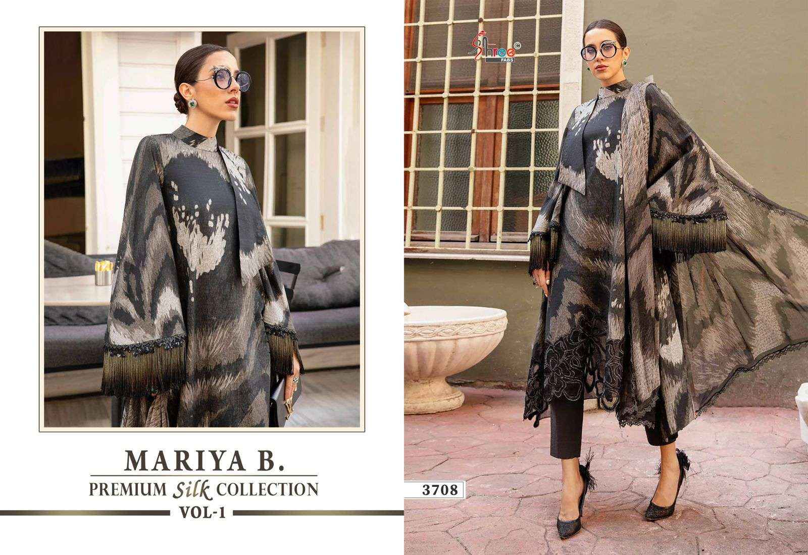 Shree Fabs Mariya B Premium Silk Collection Vol 1 Satin Silk Dress Material 6 pcs Catalogue