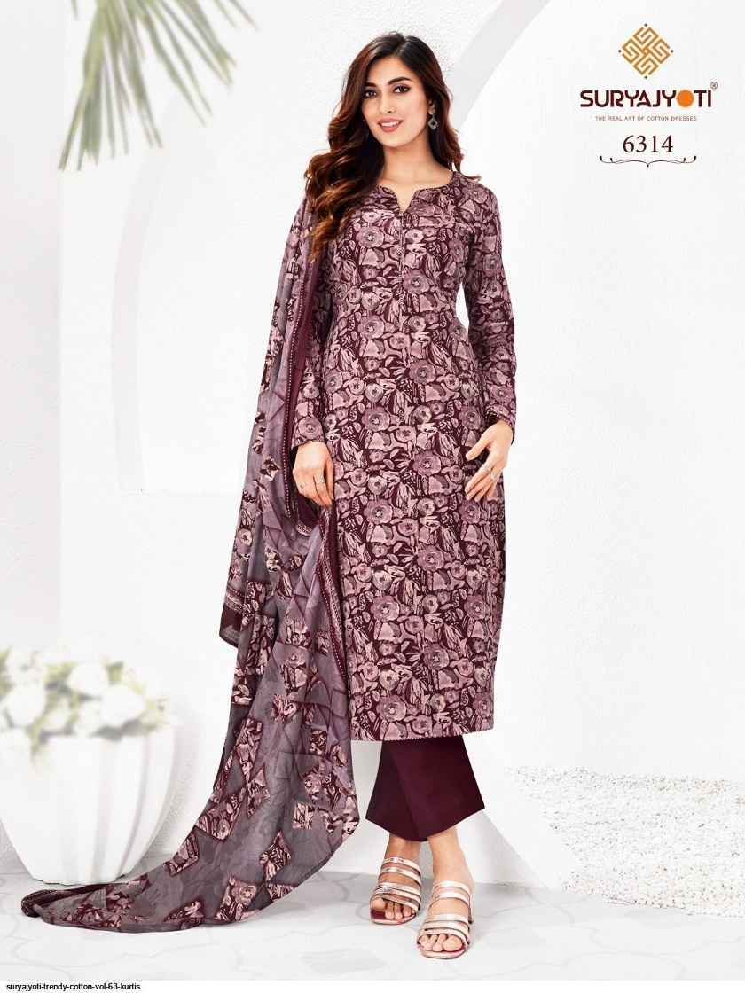 Suryajyoti Trendy Cotton Vol 63 Readymade Cotton Dress Wholesale Suryajyoti Suits