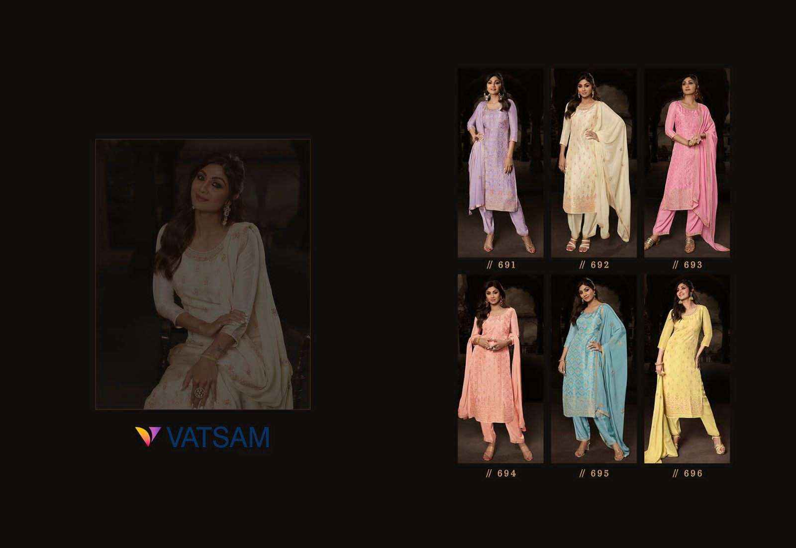 Vatsam Shilpa Vol 4 Jacquard Kurti Combo 6 pcs Catalogue
