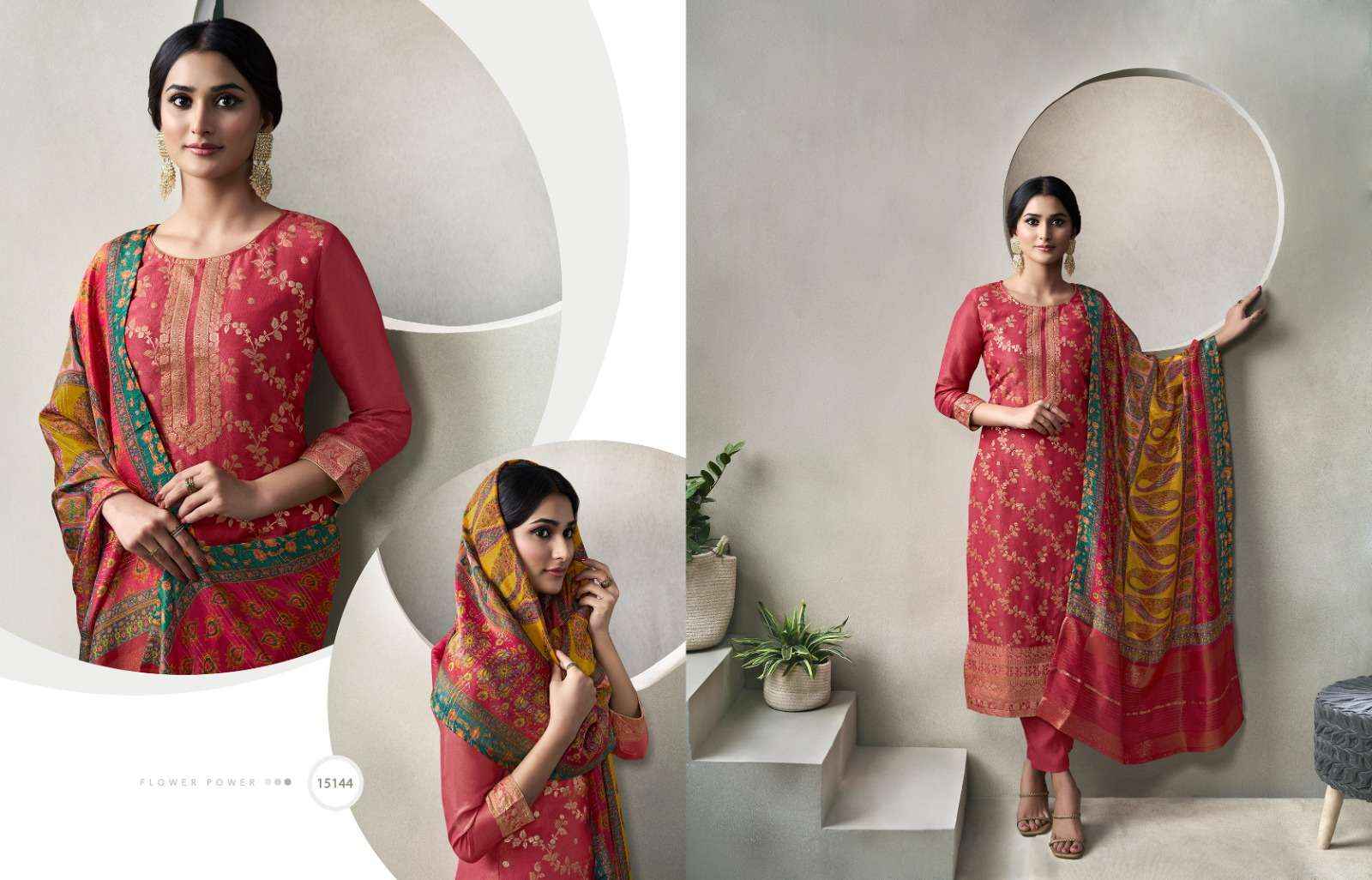 Zisa Glory Jacquard Dress Material 4 pcs Catalogue