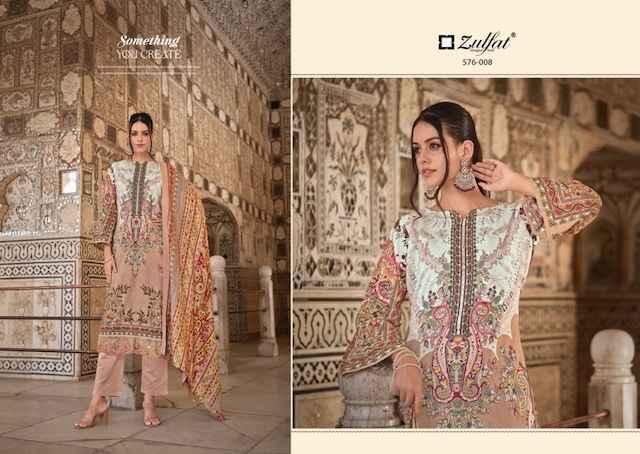 Zulfat Gulrez Vol 4 Cotton Dress Material 8 Pc Catalog