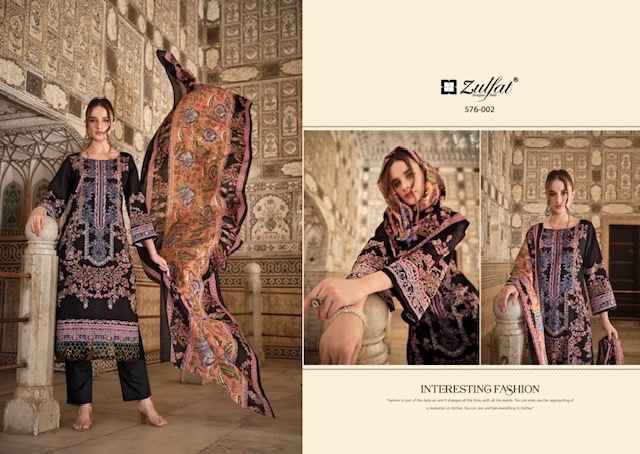 Zulfat Gulrez Vol 4 Cotton Dress Material 8 Pc Catalog