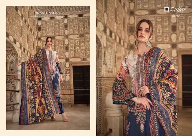 Zulfat Gulrez Vol 4 Cotton Dress Material 8 Pc Catalog