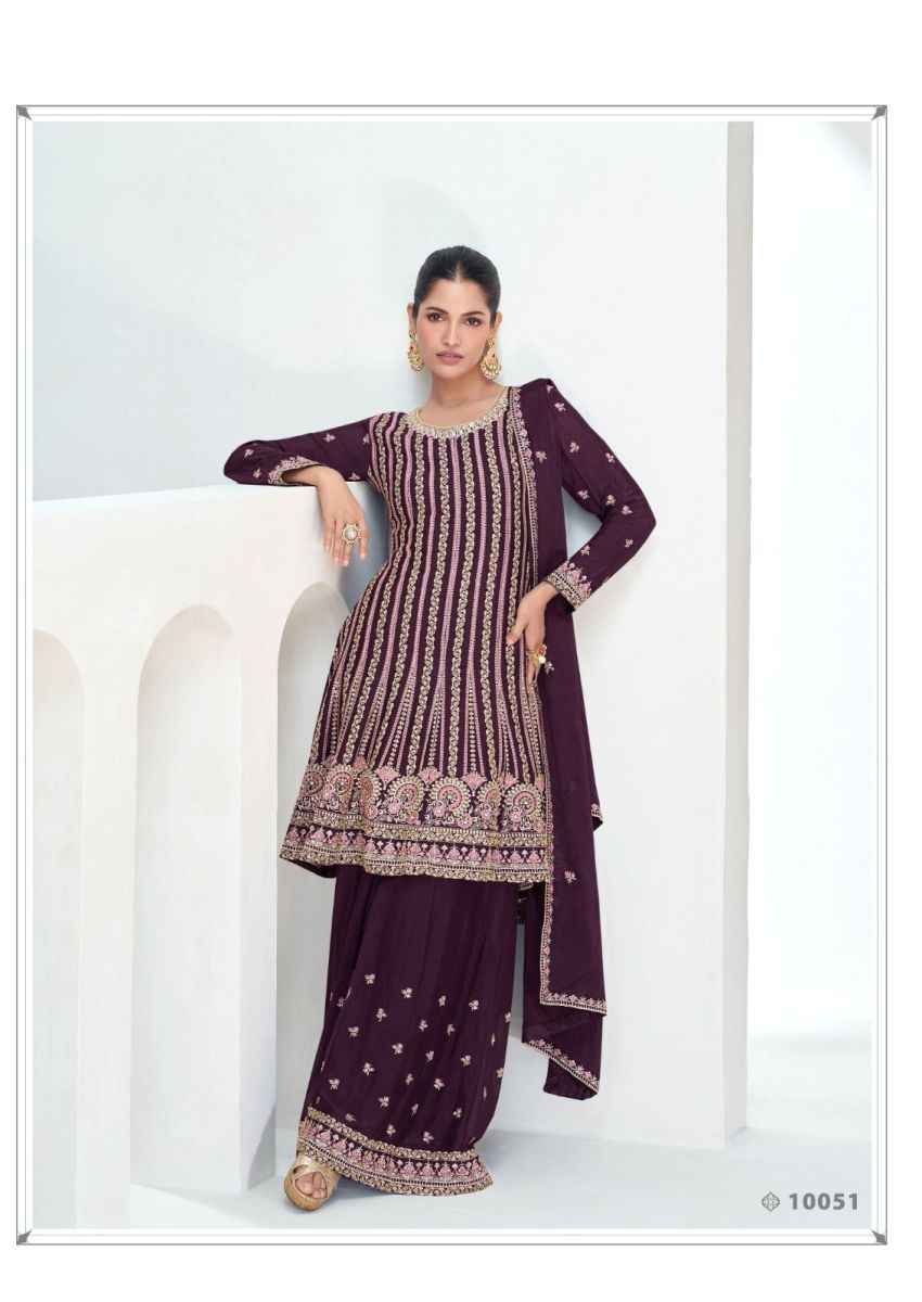 Aashirwad Creation Aarika Readymade Chinon Silk Dress 3 pcs Catalogue