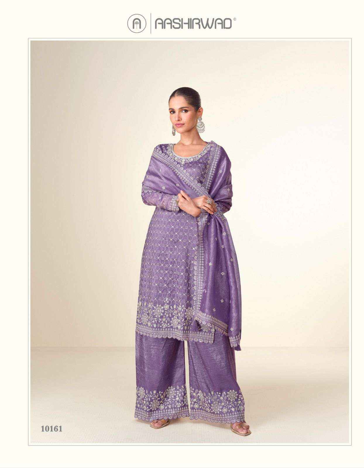 Aashirwad Creation Ishita Readymade Tissue Crush Dress 4 pcs Catalogue