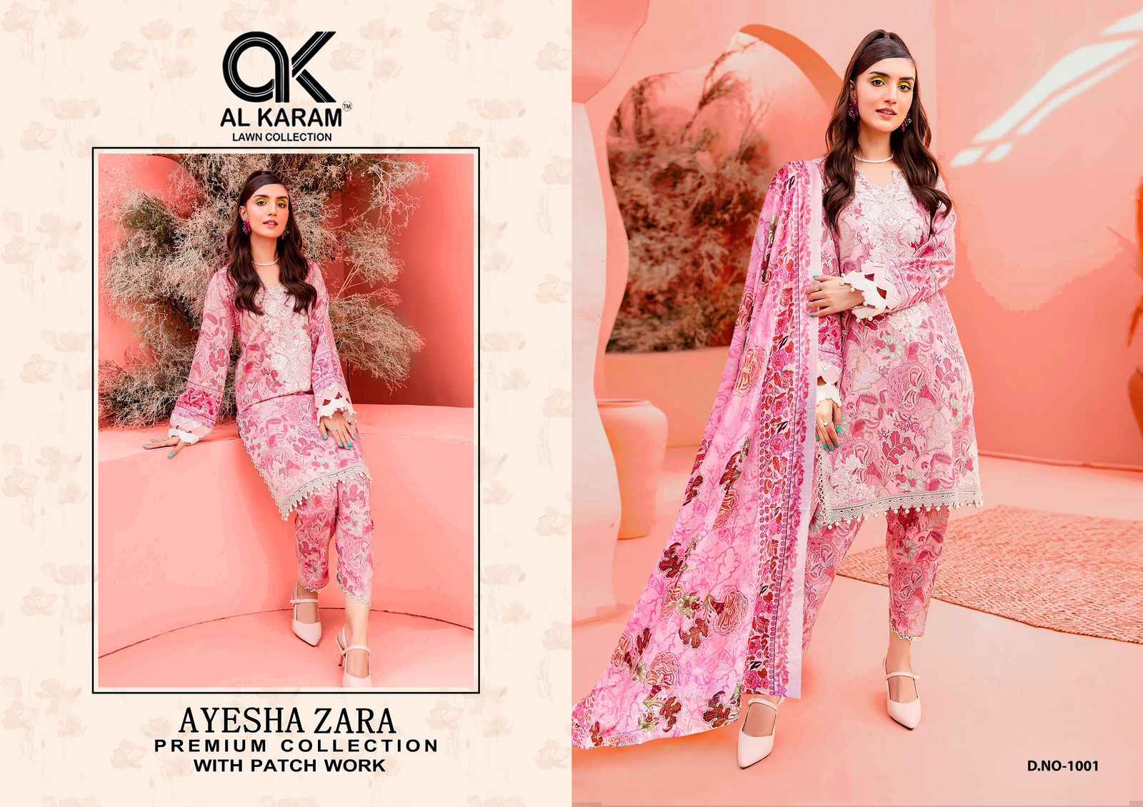Al Karam Ayesha Zara Vol 1 Cotton Dress Material 4 pcs Catalogue