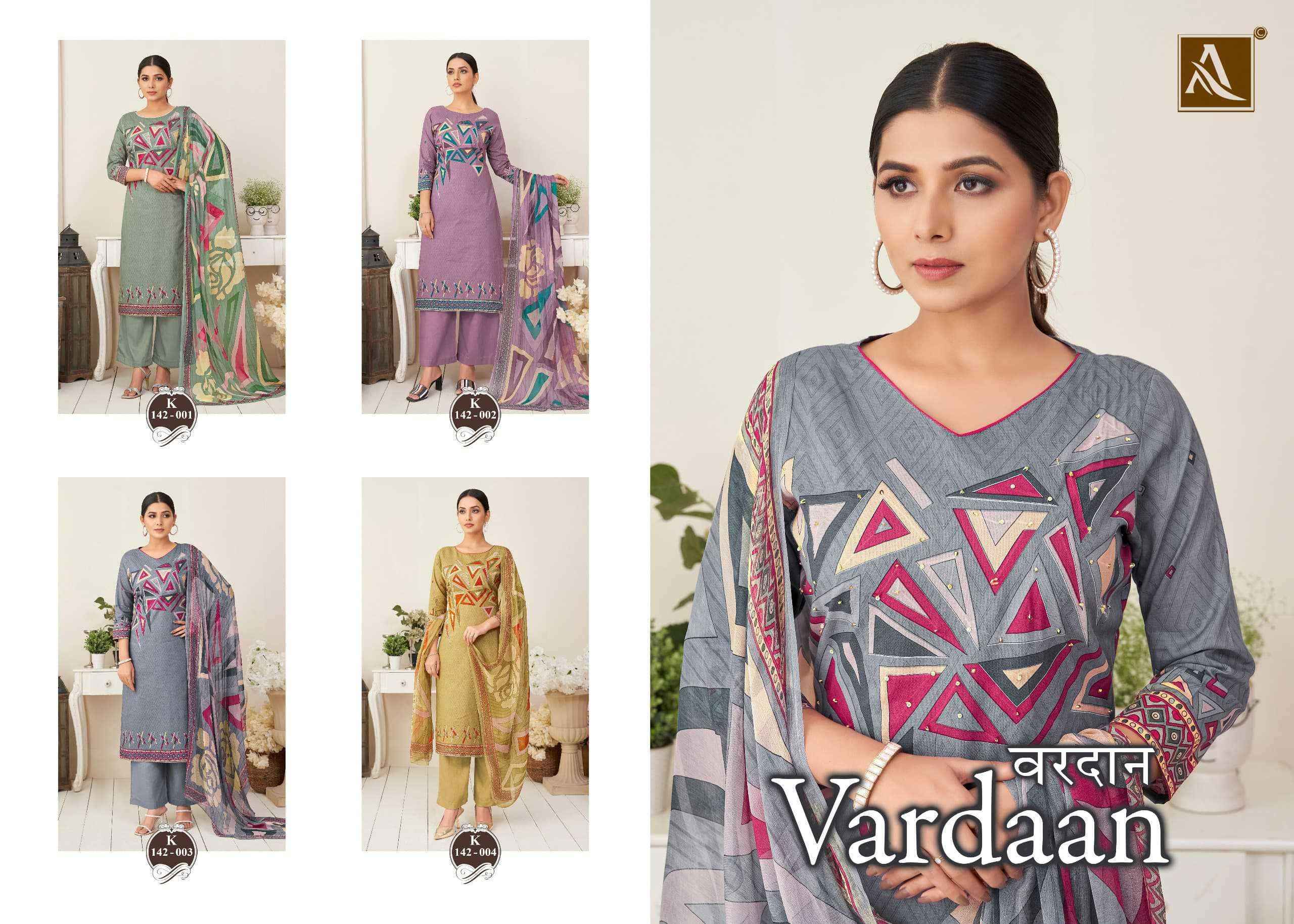 Alok Vardaan Cotton Dress Material 4 Pcs Catalog