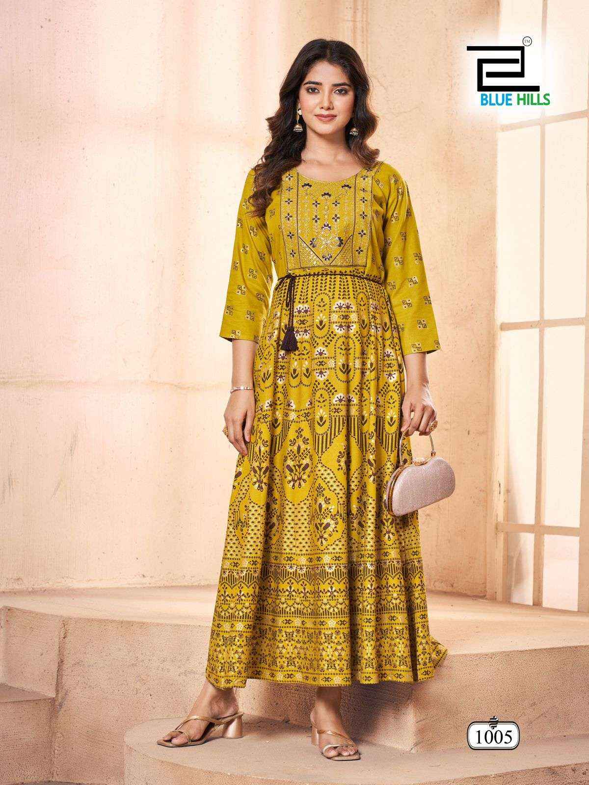 Blue Hills Festival Pro Max Rayon Anarkali Gown 8 pcs Catalogue
