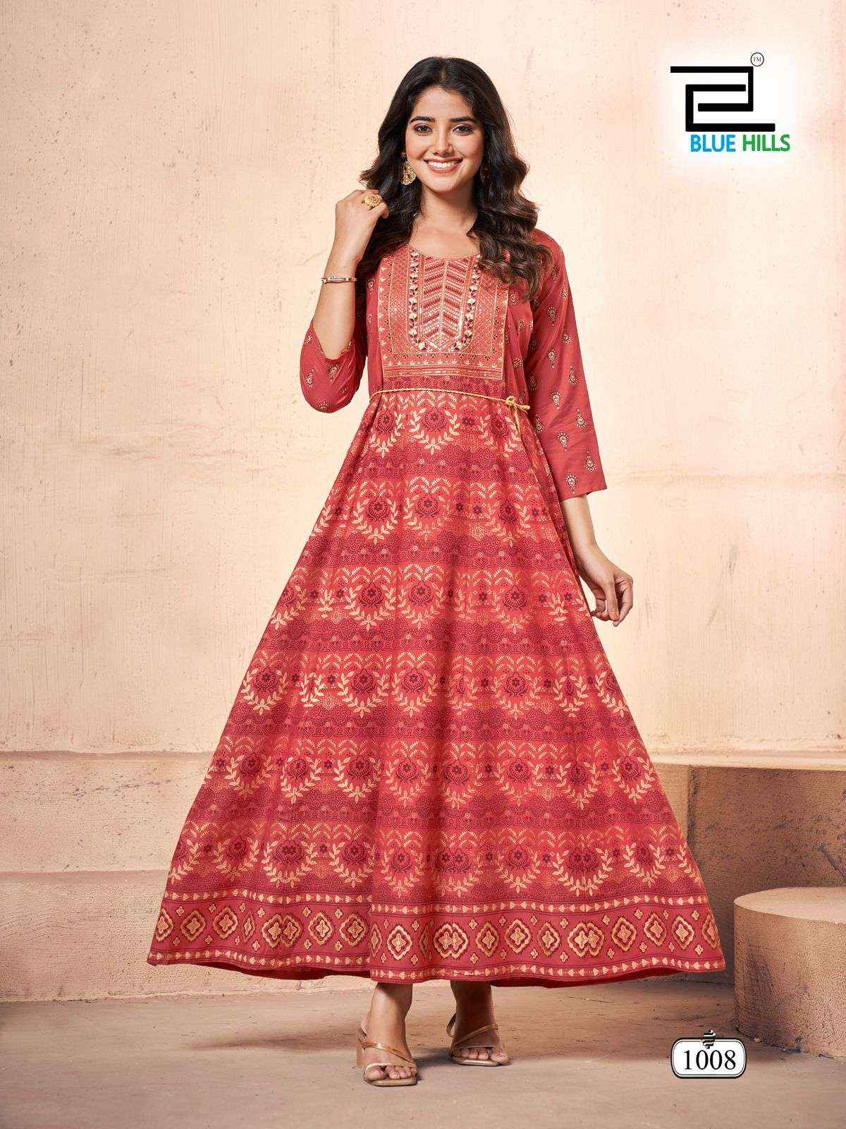 Blue Hills Festival Pro Max Rayon Anarkali Gown 8 pcs Catalogue