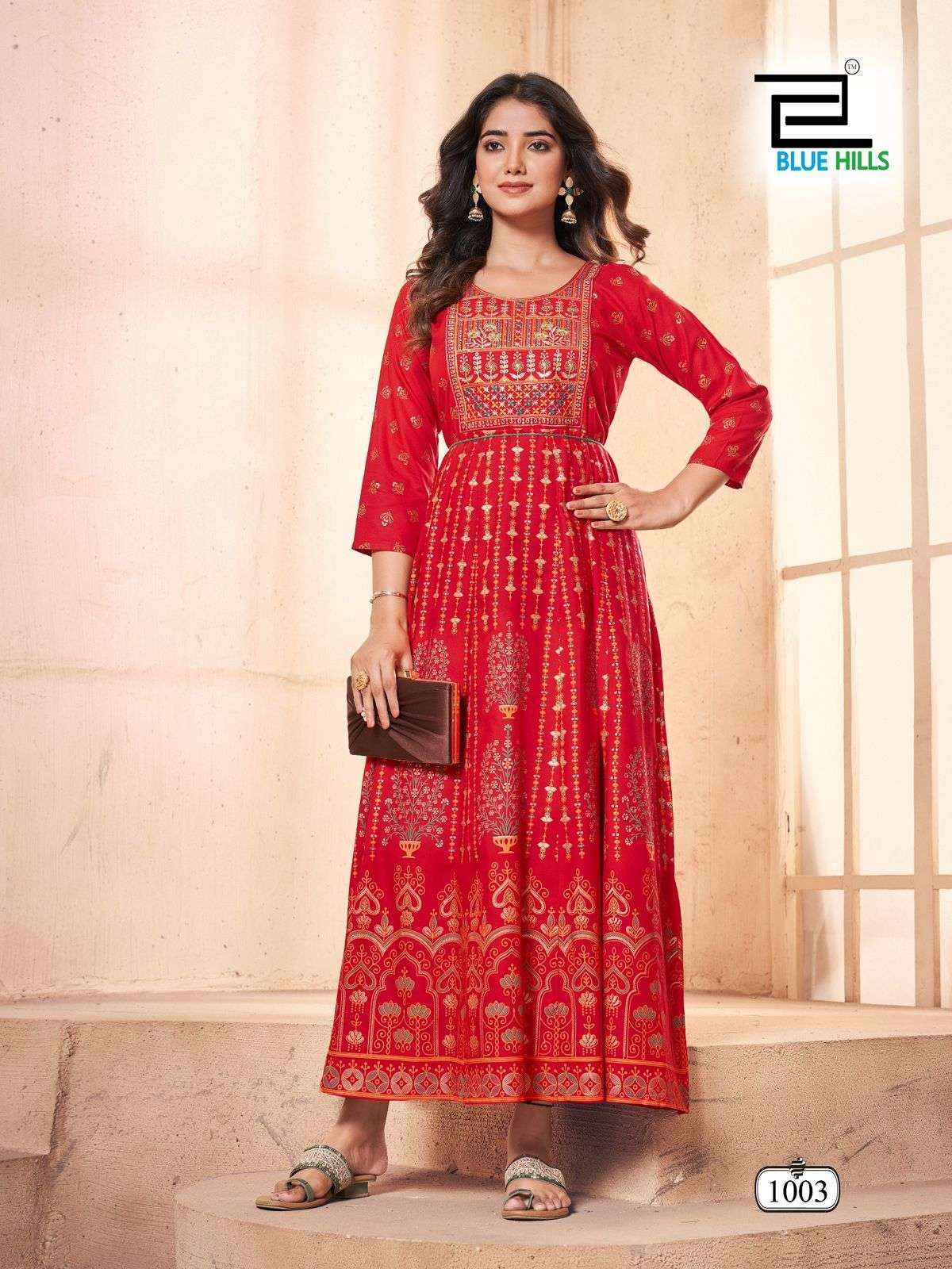 Blue Hills Festival Pro Max Rayon Anarkali Gown 8 pcs Catalogue
