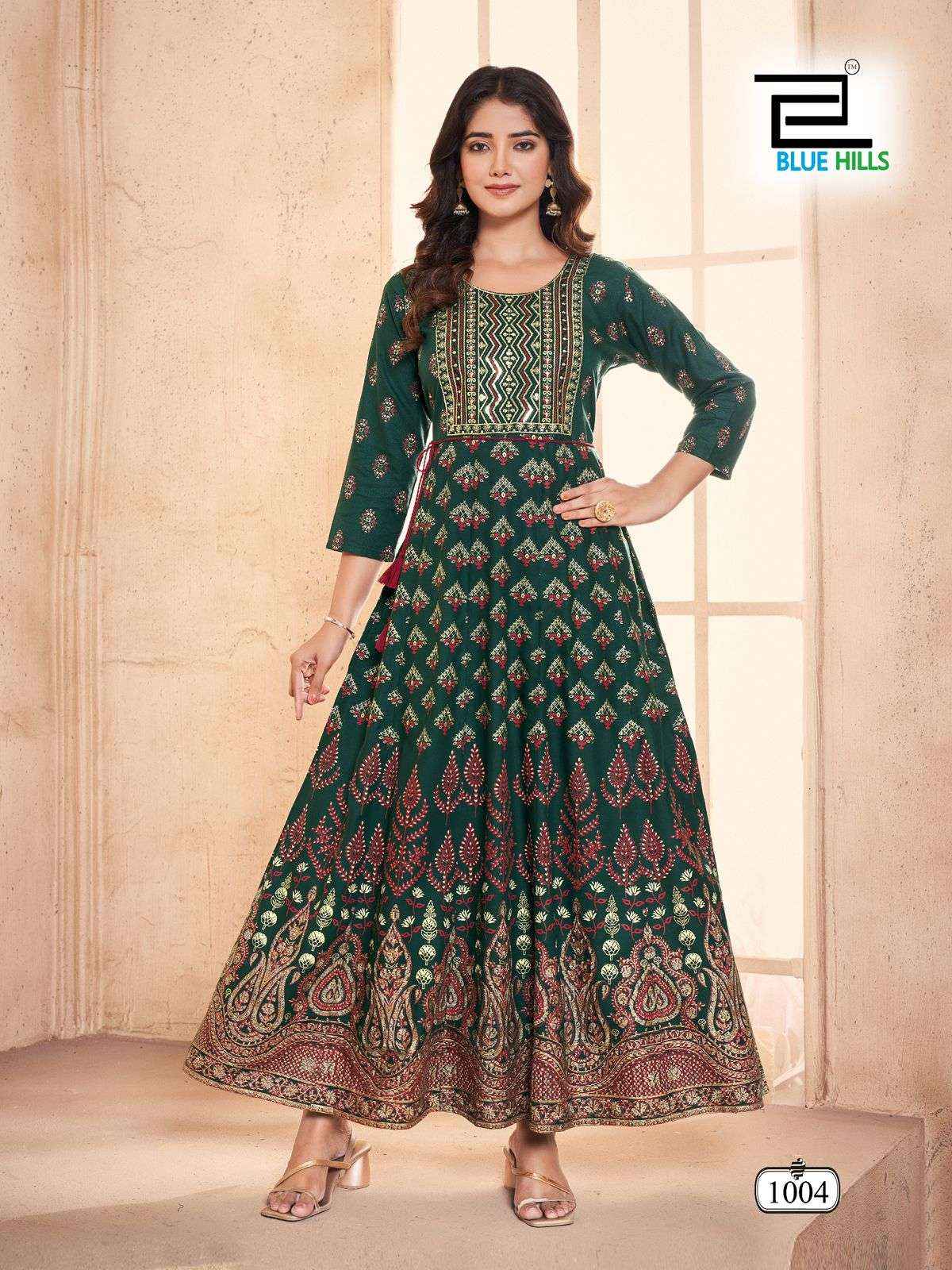 Blue Hills Festival Pro Max Rayon Anarkali Gown 8 pcs Catalogue