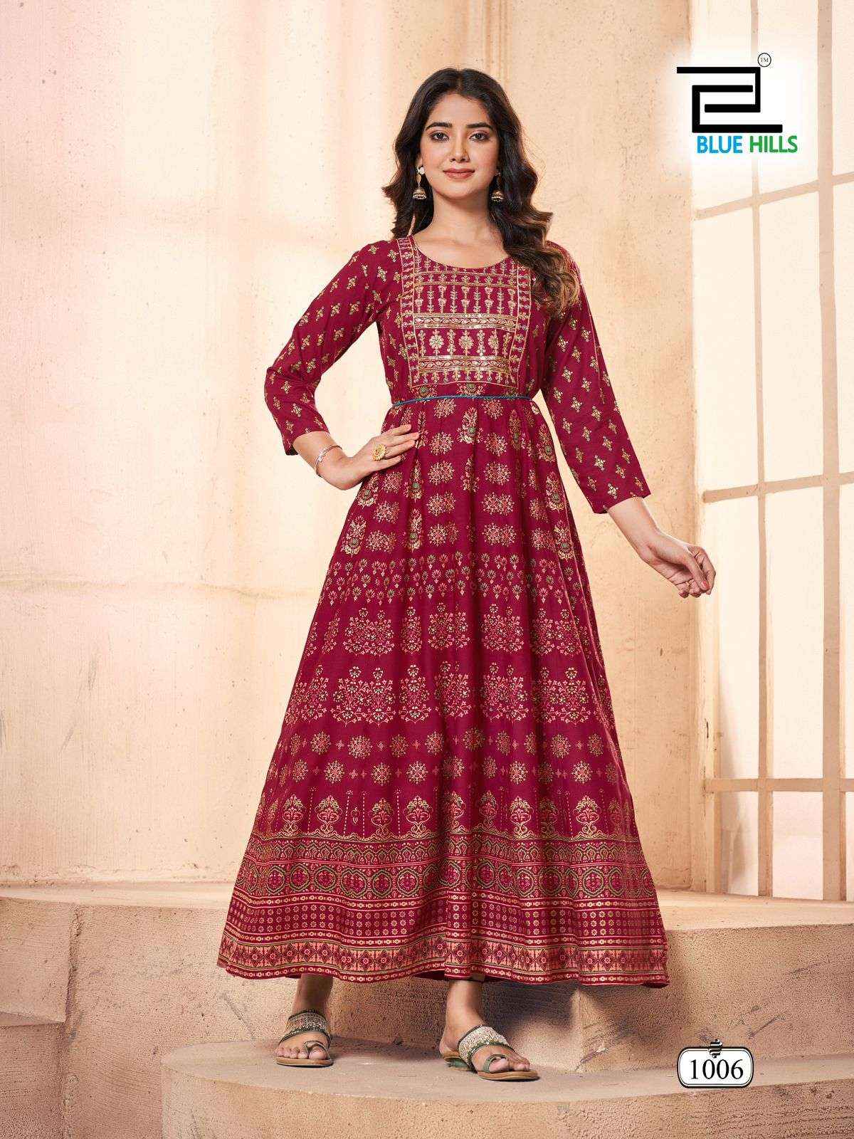 Blue Hills Festival Pro Max Rayon Anarkali Gown 8 pcs Catalogue