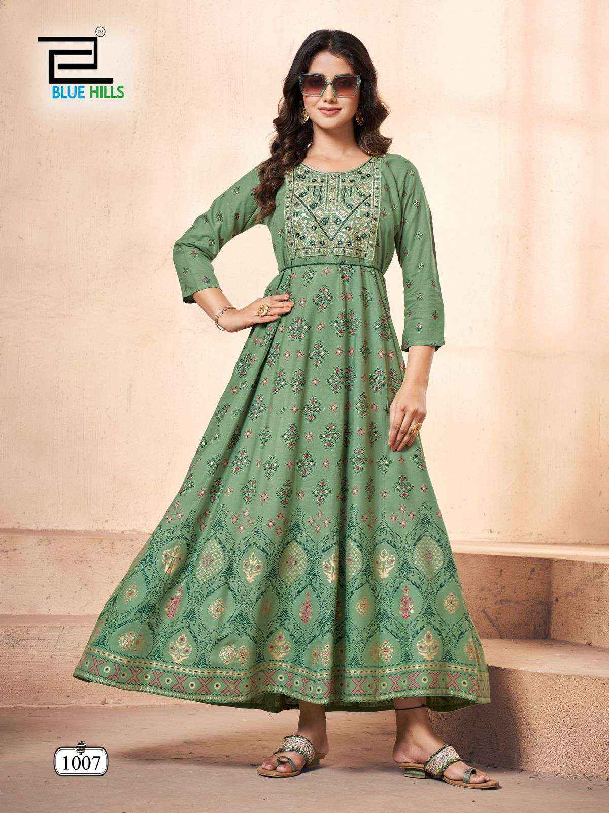 Blue Hills Festival Pro Max Rayon Anarkali Gown 8 pcs Catalogue