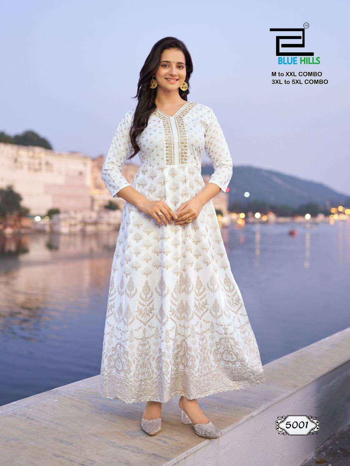 Blue Hills White House Vol 1 Rayon Anarkali Gown 2 pcs Catalogue