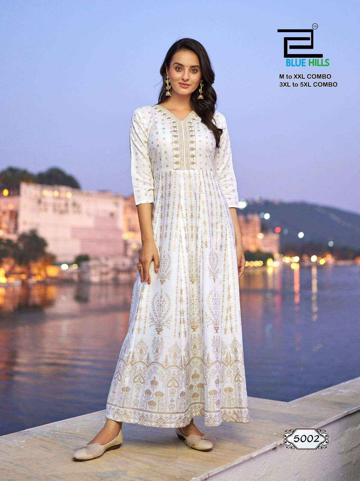 Blue Hills White House Vol 1 Rayon Anarkali Gown 2 pcs Catalogue