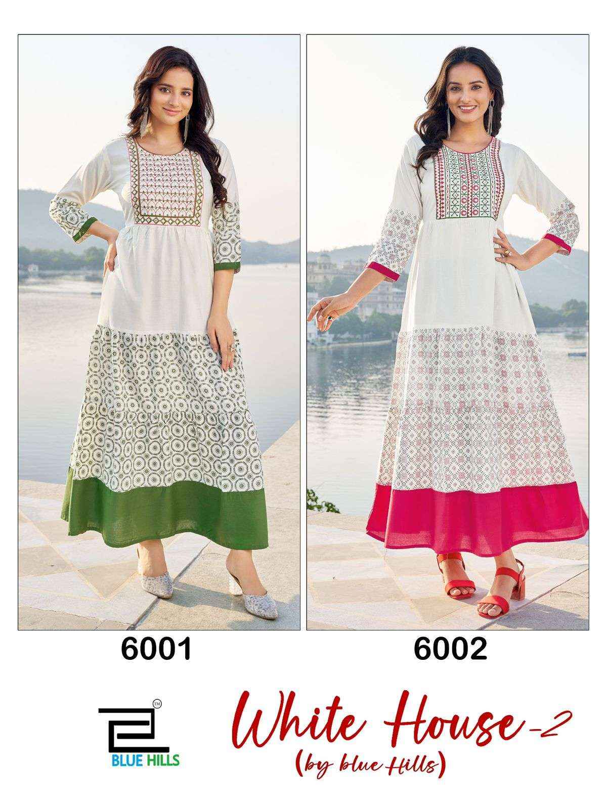 Blue Hills White House Vol 2 Rayon Gown 2 pcs Catalogue