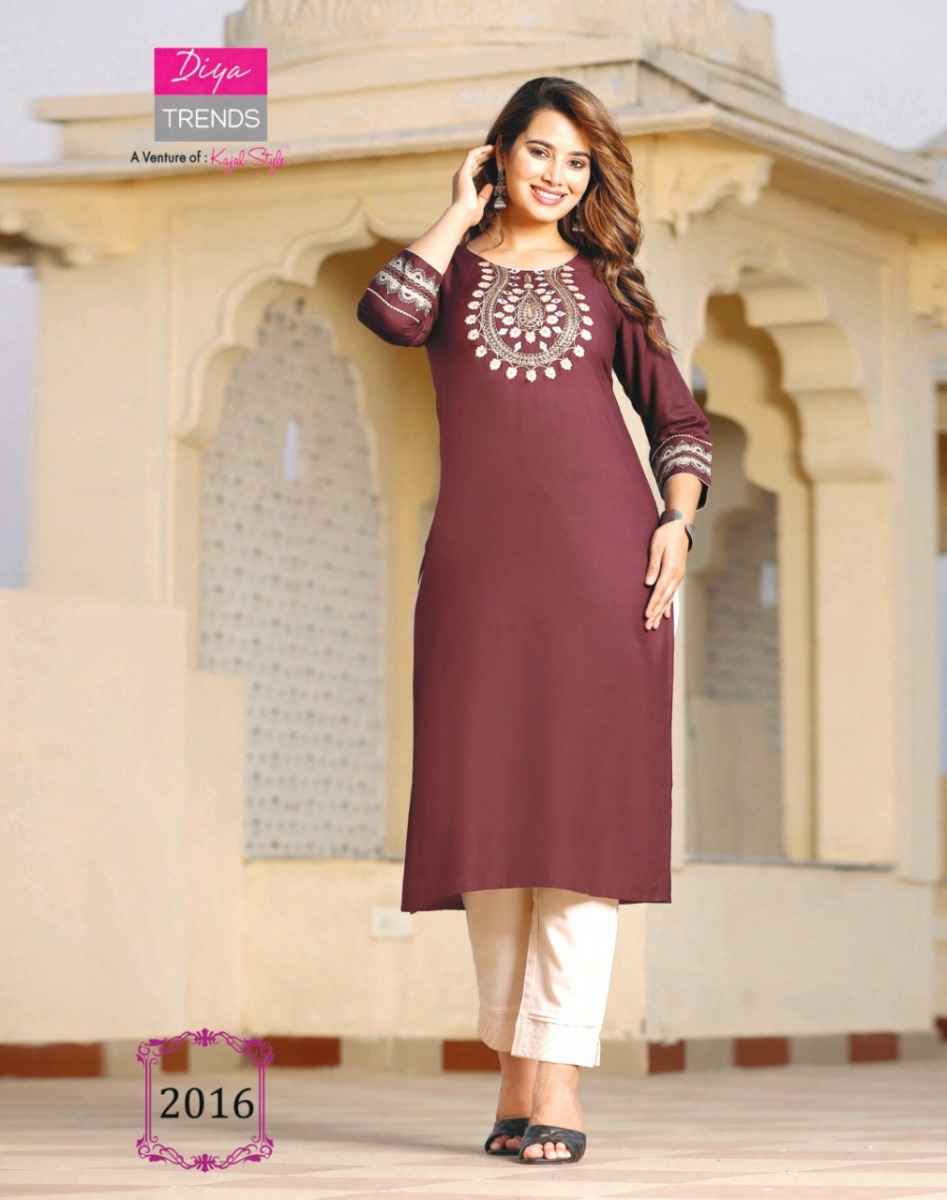 Diya Trends Casual Diaries Vol 2 Rayon Kurti Combo 16 pcs Catalogue