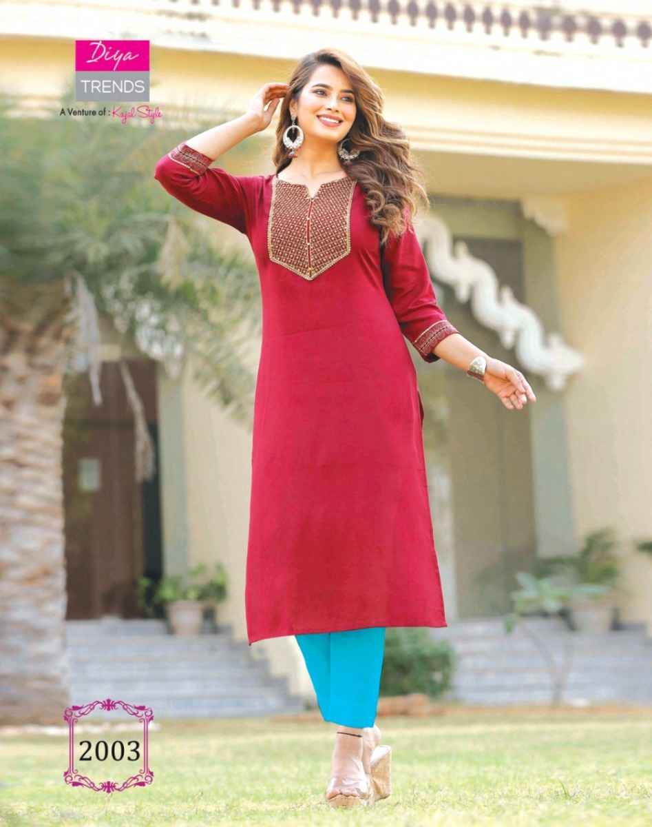 Diya Trends Casual Diaries Vol 2 Rayon Kurti Combo 16 pcs Catalogue