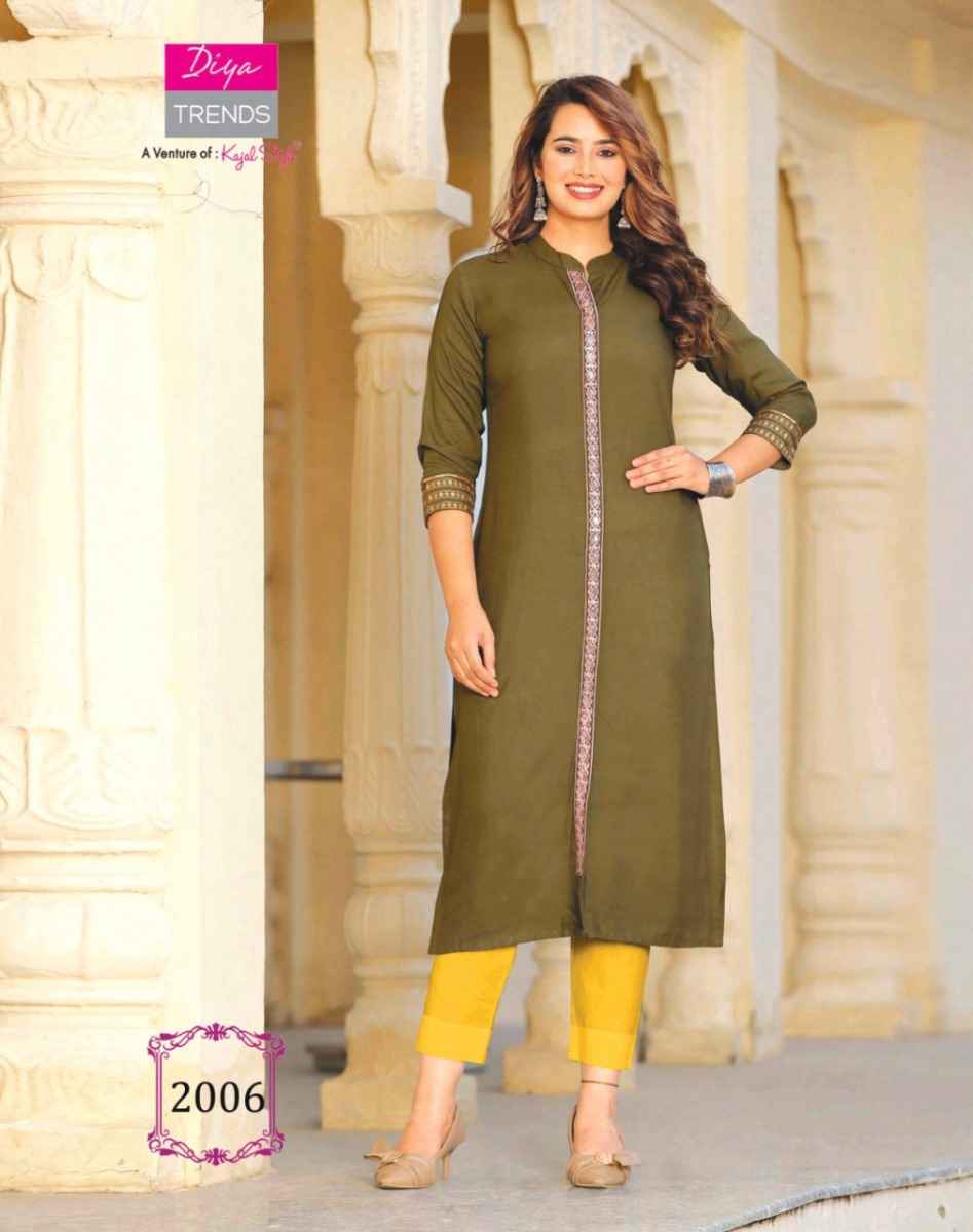 Diya Trends Casual Diaries Vol 2 Rayon Kurti Combo 16 pcs Catalogue