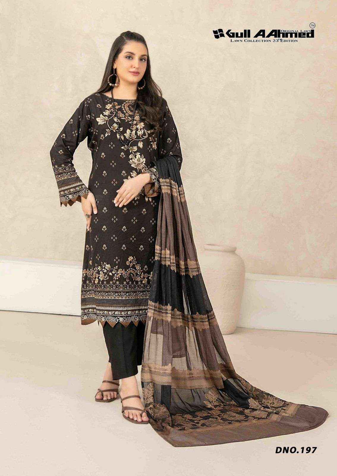 Gull Ahmed Lawn Collection Vol 23 Lawn Cotton Dress Material 6 Pc Catalouge