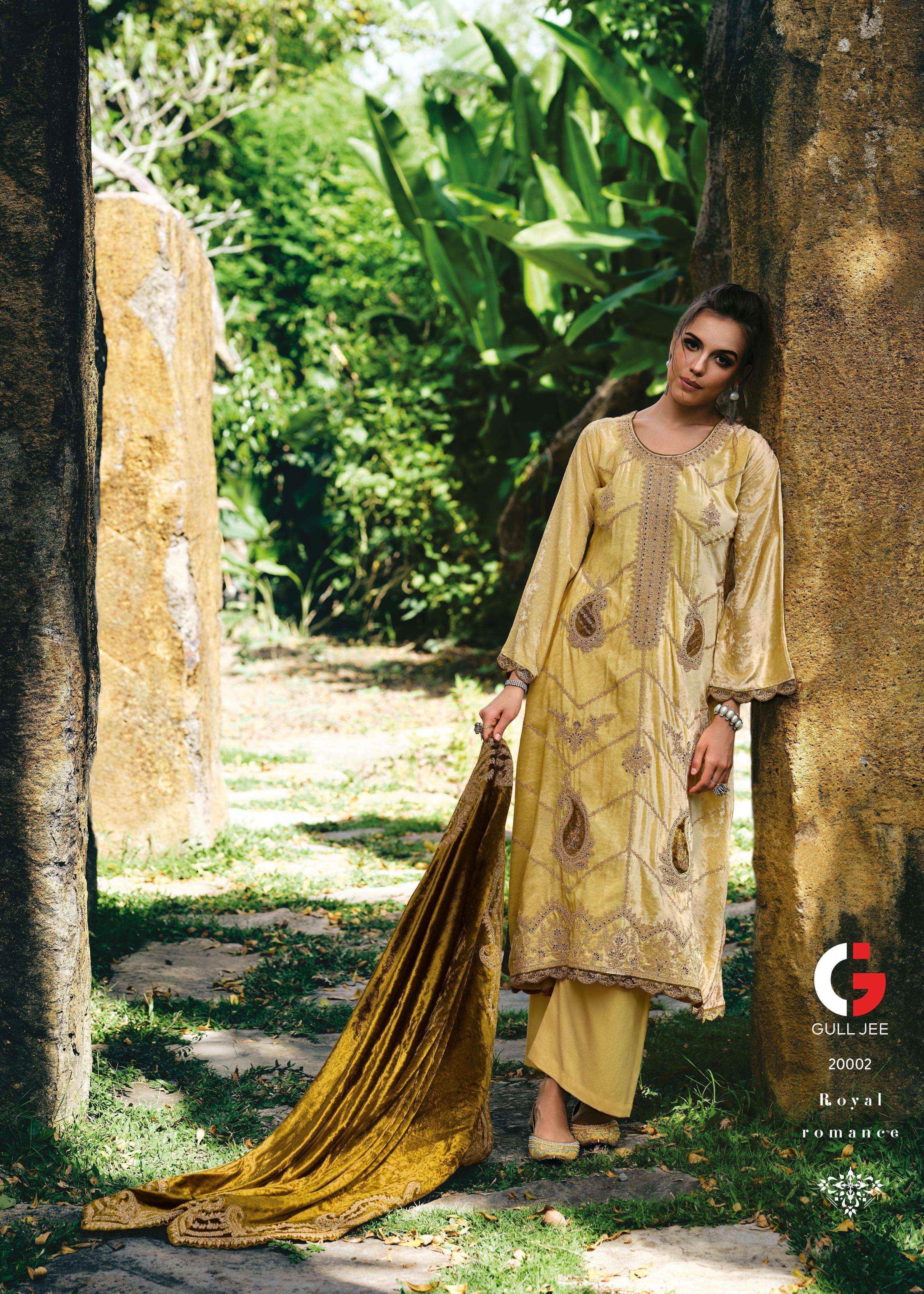 Gull Jee Nasreen Velvet Dress Material 6 pcs Catalogue