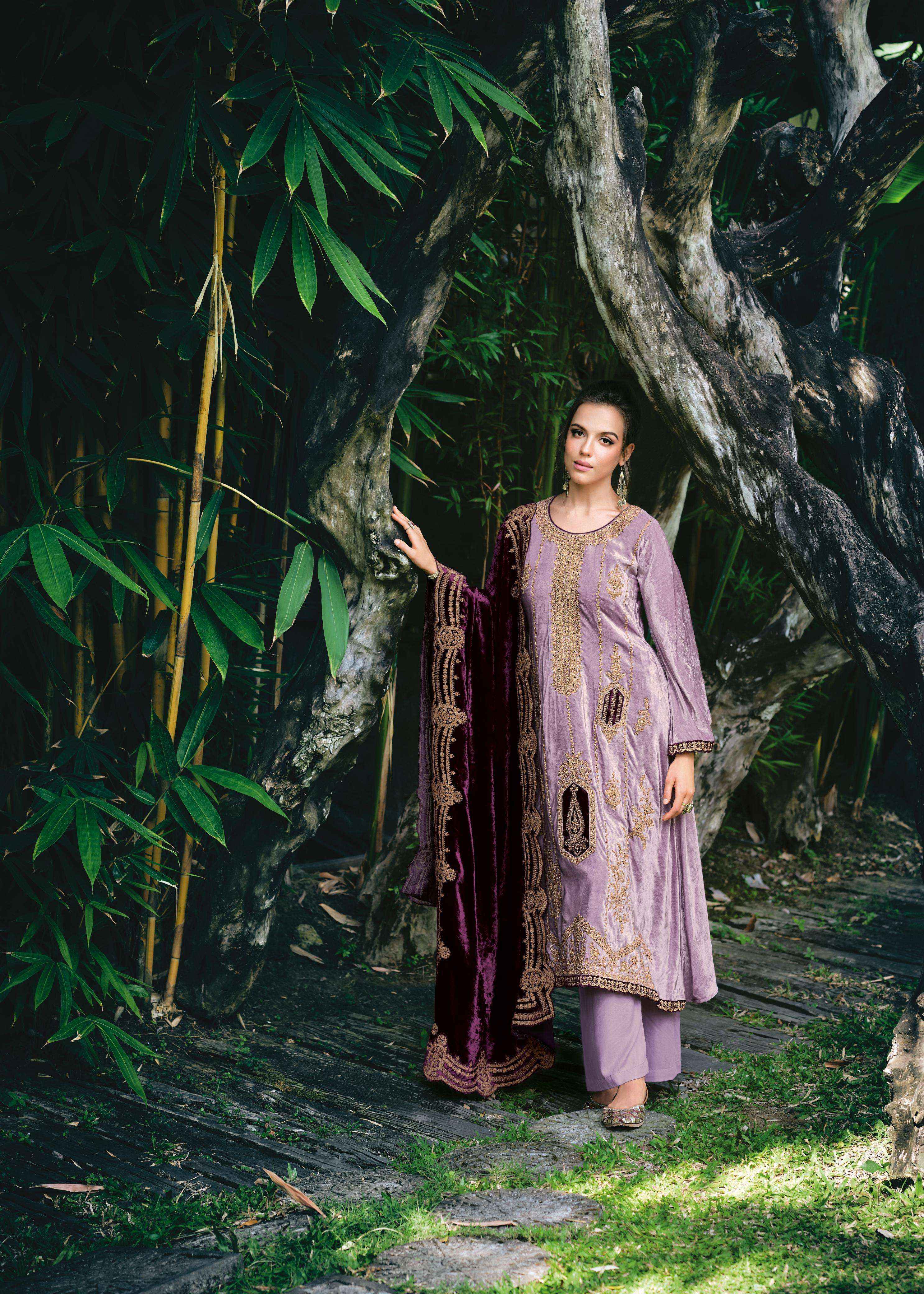 Gull Jee Nasreen Velvet Dress Material 6 pcs Catalogue