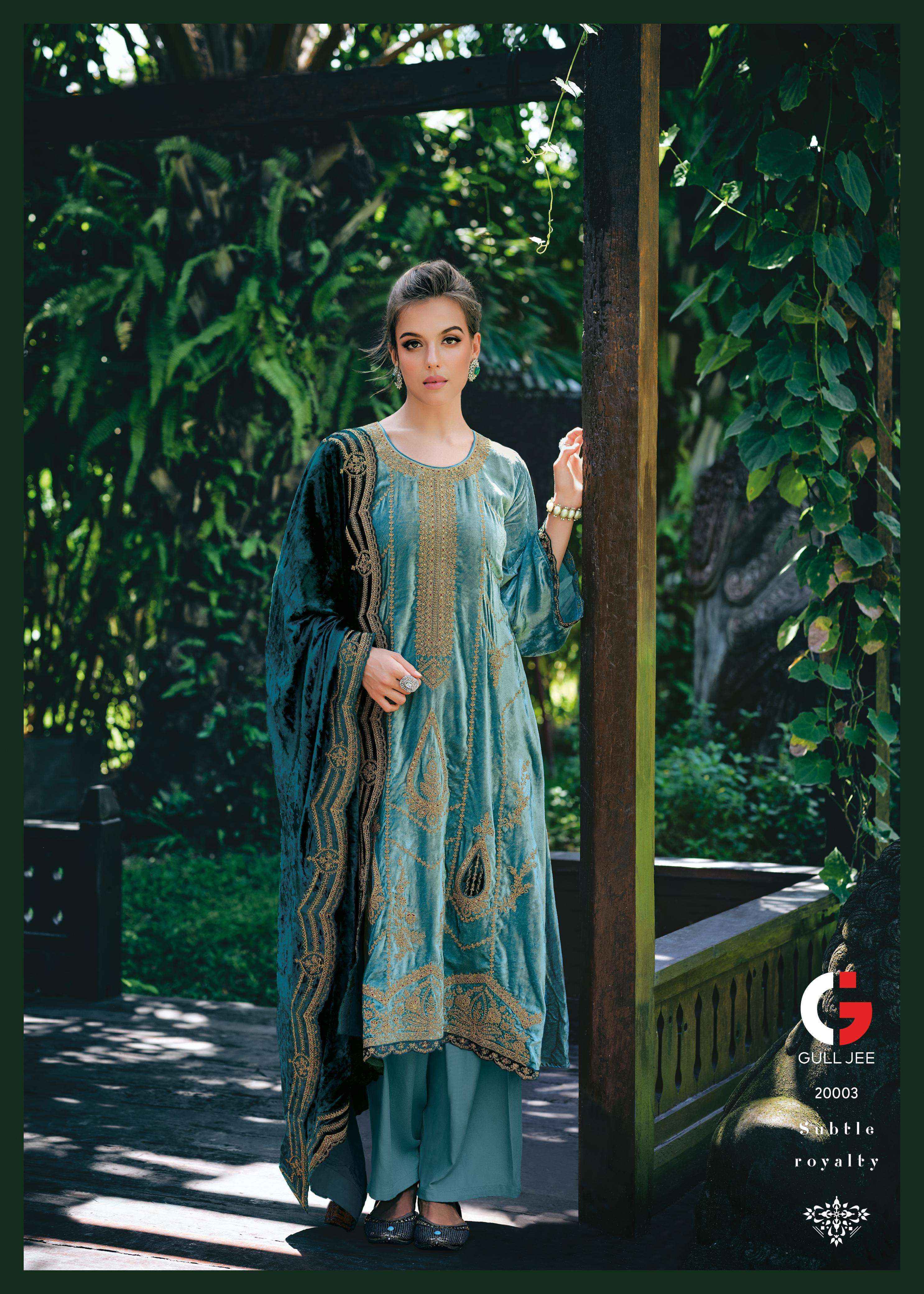 Gull Jee Nasreen Velvet Dress Material 6 pcs Catalogue