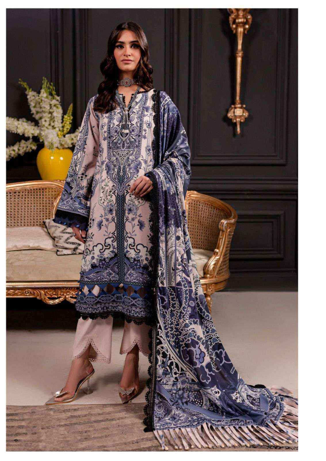 Hala Azure Vol 1 Lawn Cotton Dress Material 6 pcs Catalogue