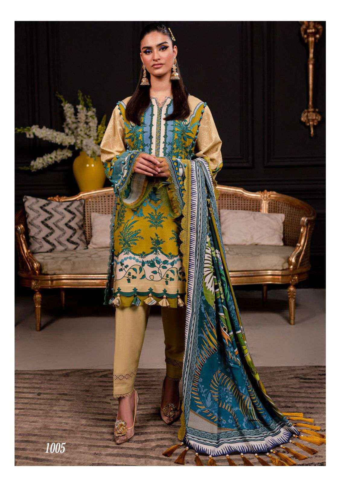 Hala Azure Vol 1 Lawn Cotton Dress Material 6 pcs Catalogue