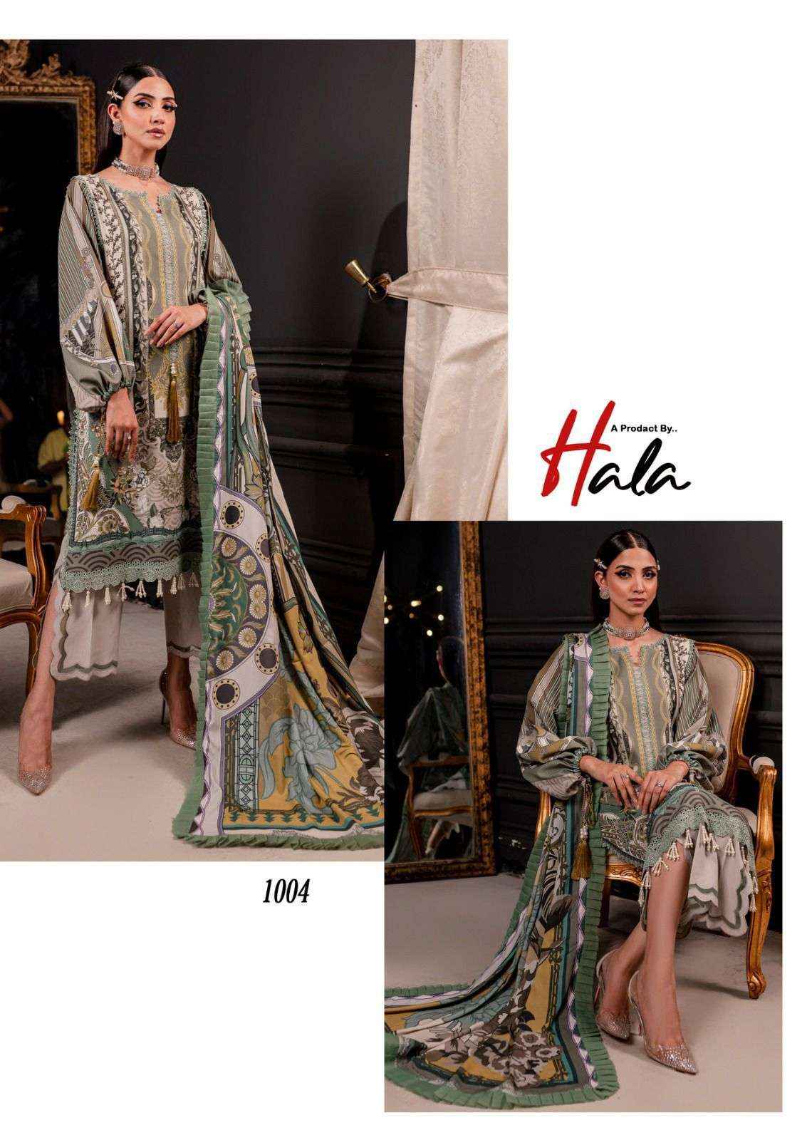 Hala Azure Vol 1 Lawn Cotton Dress Material 6 pcs Catalogue