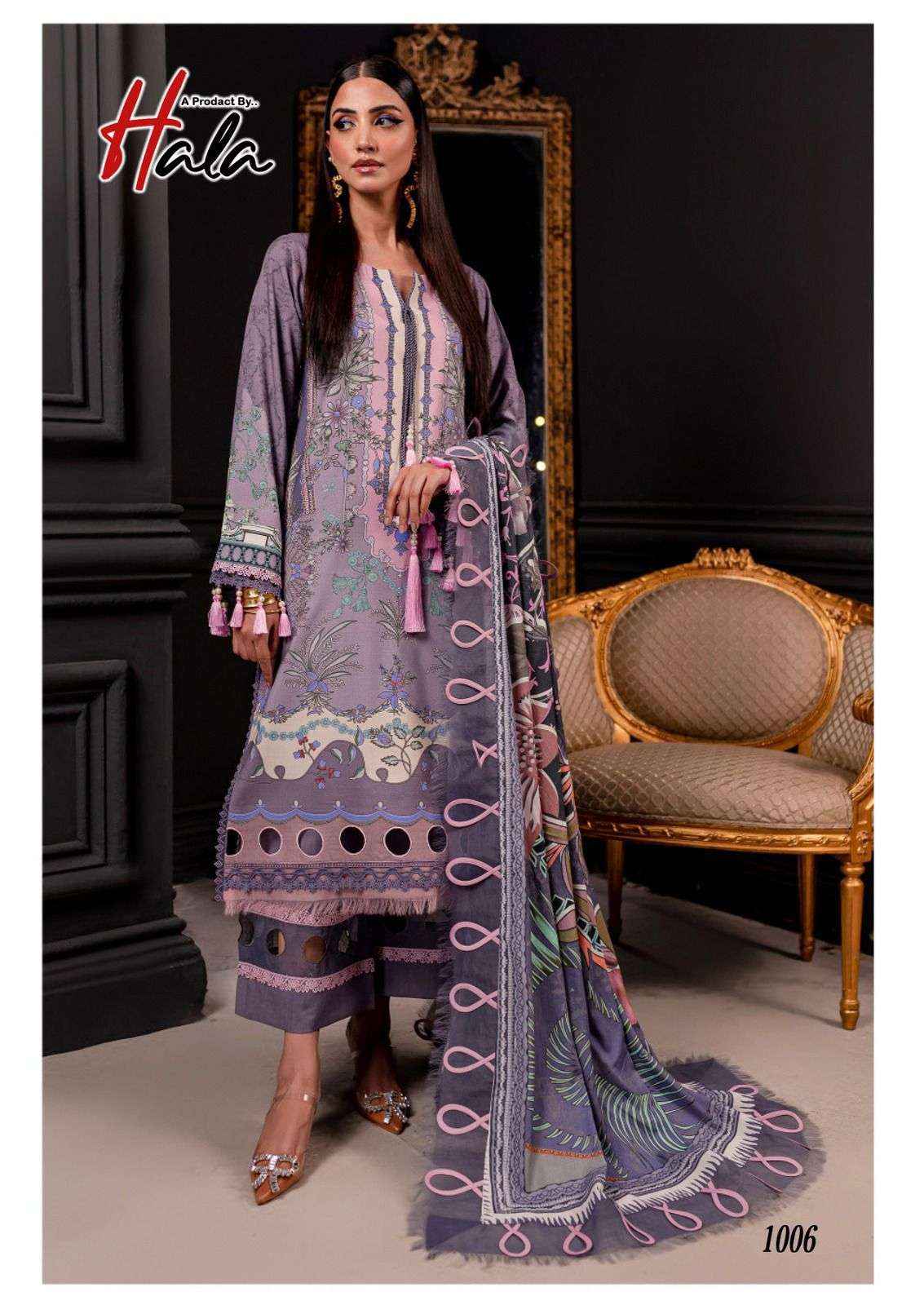 Hala Azure Vol 1 Lawn Cotton Dress Material 6 pcs Catalogue