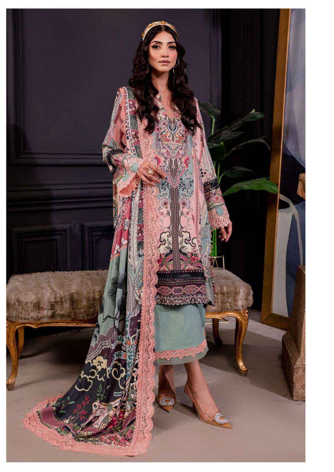 Hala Azure Vol 1 Lawn Cotton Dress Material 6 pcs Catalogue