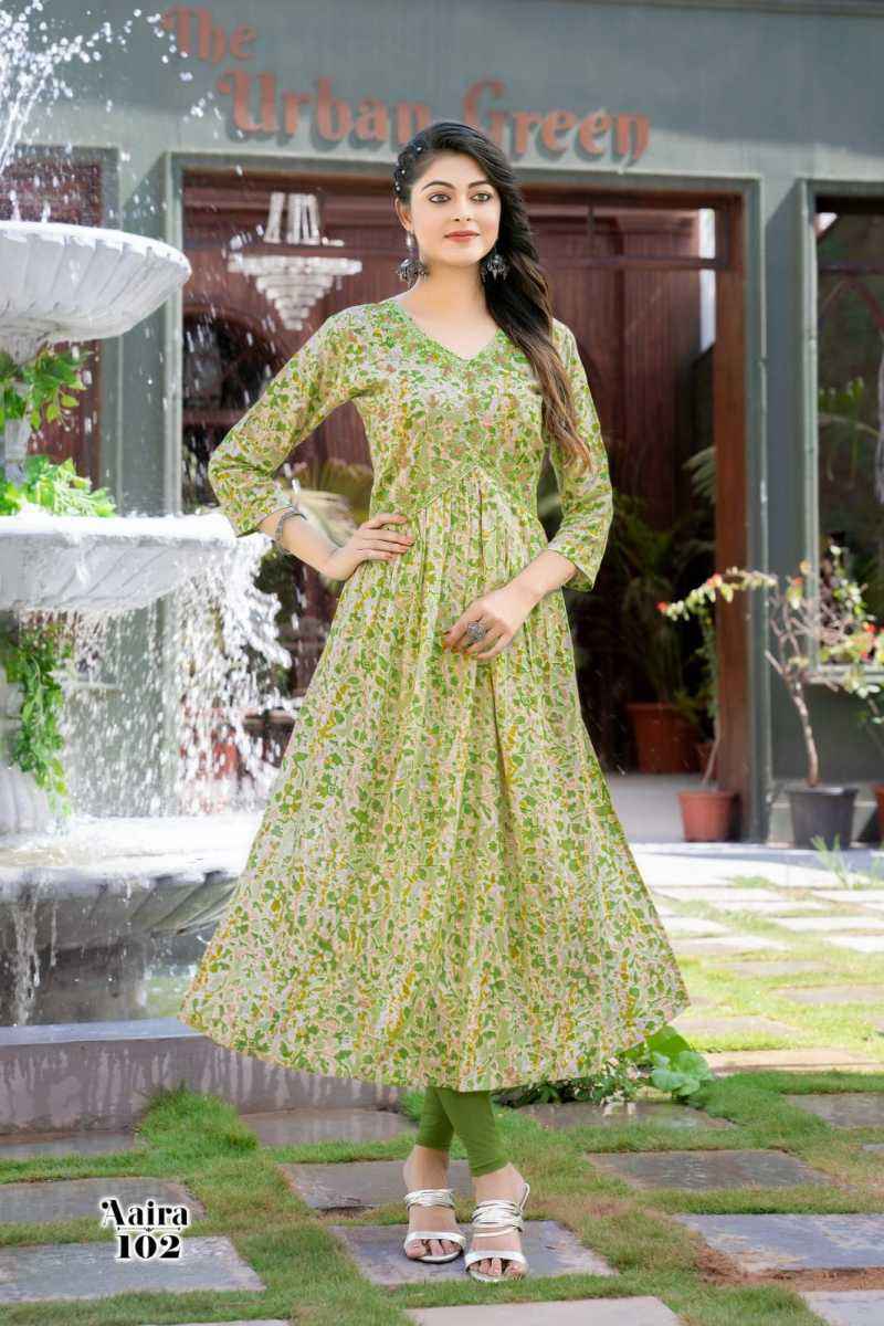 Hirwa Aaira Rayon Anarkali Gown 7 pcs Catalogue