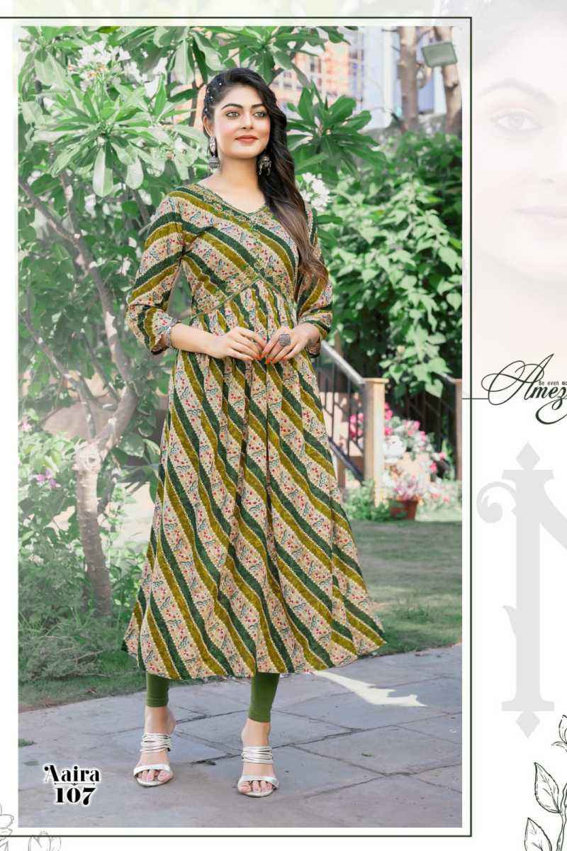 Hirwa Aaira Rayon Anarkali Gown 7 pcs Catalogue