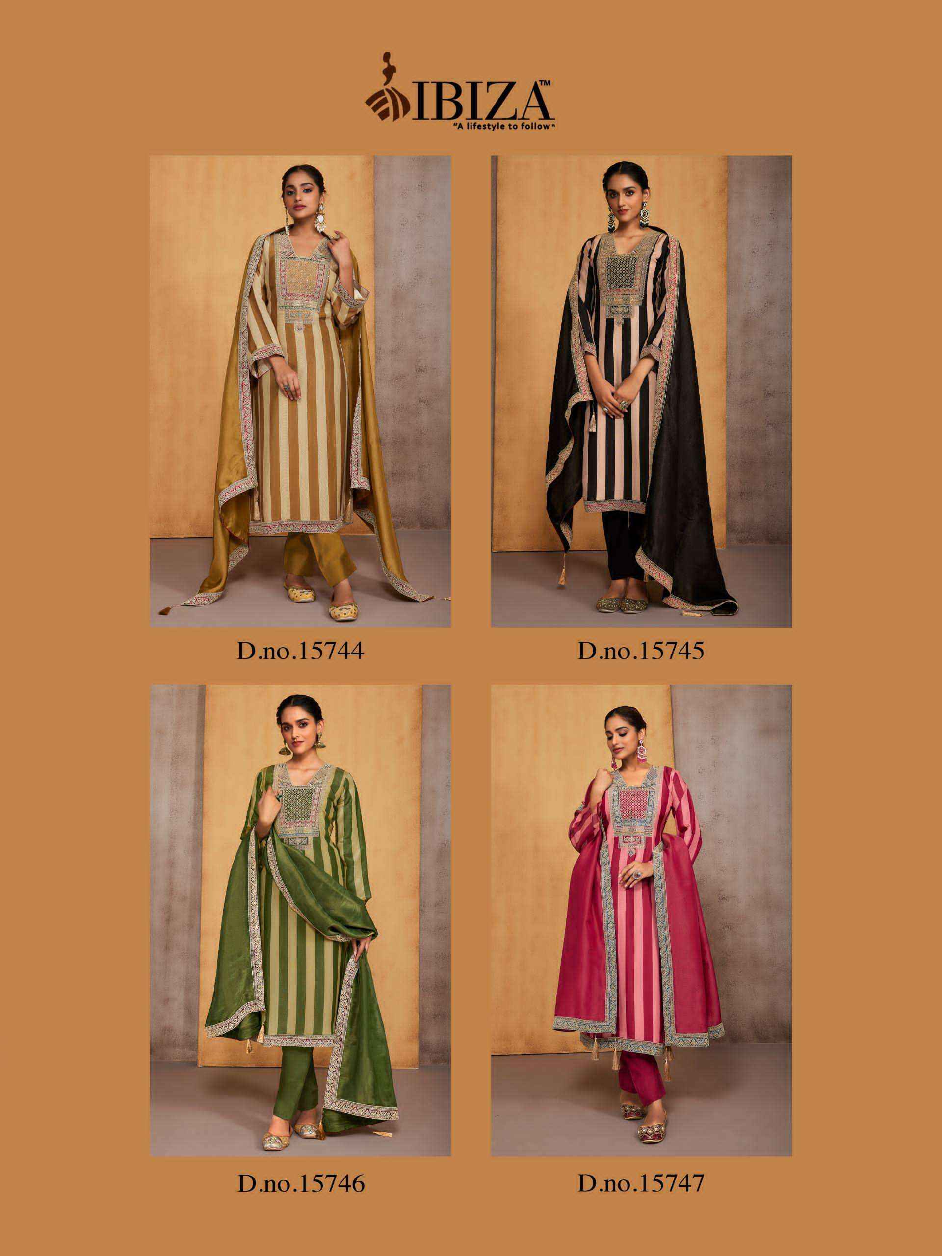 Ibiza Ivanna Viscouse Dress Material 4 pcs Catalogue