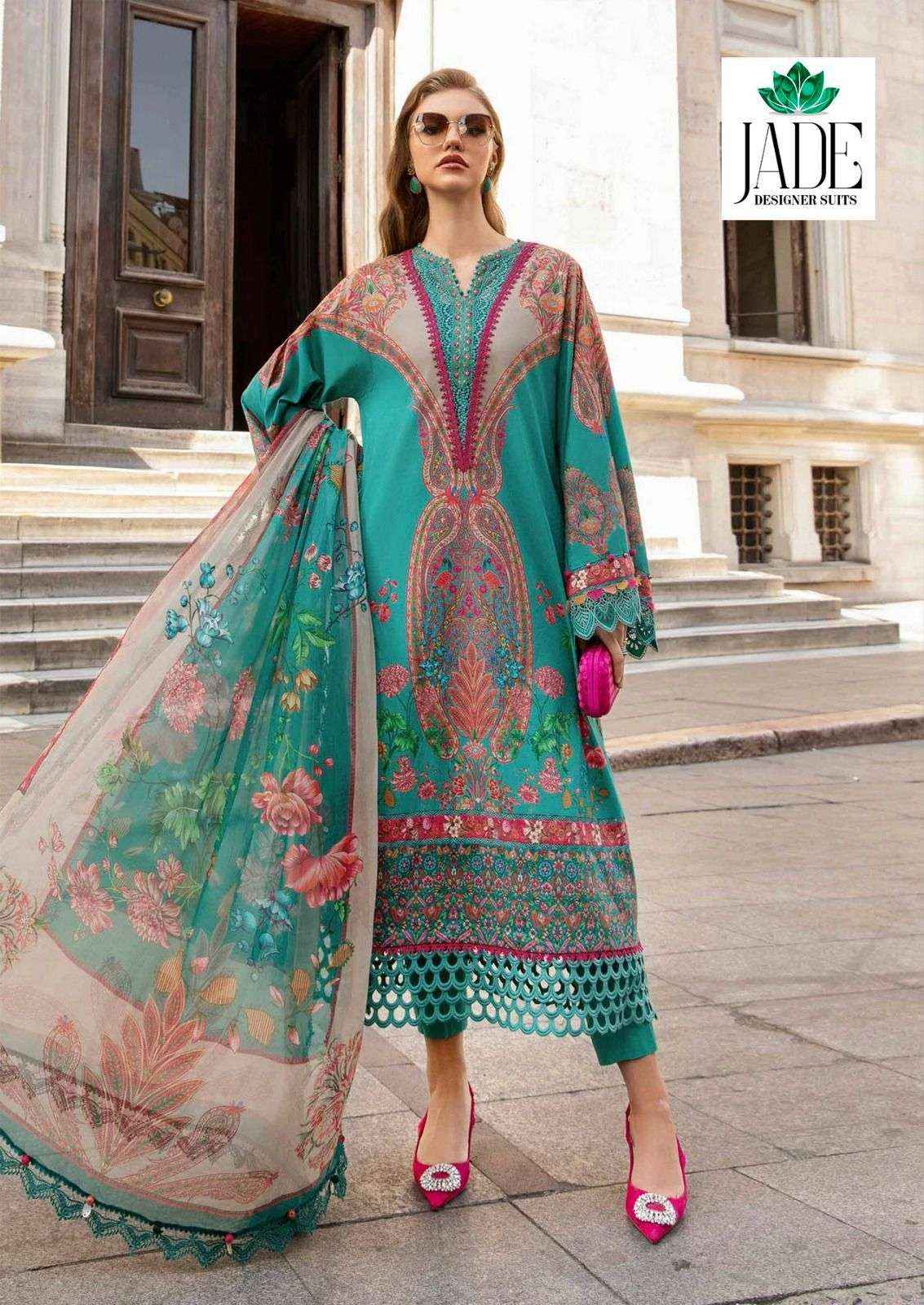 Jade Crimson Exclusive Heavy Lawn Collection Vol 11 Cotton Dress Material 6 pc Cataloge